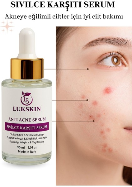 Akne ve Karşıtı Serum - Akne Kurutucu - Siyah Nokta Leke Iz Akne Komedon Karşıtı fiyatları