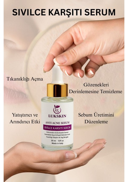 Akne ve Karşıtı Serum - Akne Kurutucu - Siyah Nokta Leke Iz Akne Komedon Karşıtı indirimleri