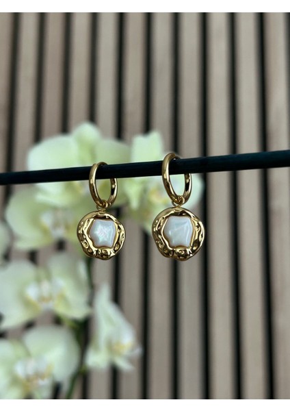 Mineli Sallantılı Vintage Çelik Küpe fiyatları