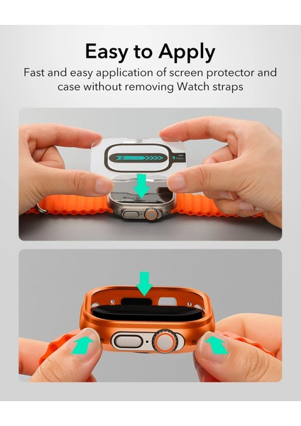 Apple Watch Ultra 2 49MM Armorite Protection Saat Kasası + 2 Adet Saat Cam Ekran Koruyucu Set fırsatları