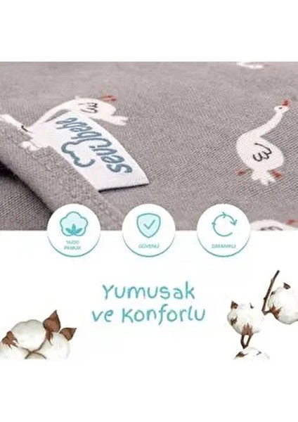 Desenli Pamuk Kundak 0-3 Ay Yenidoğan Bebeğiniz İçin Güvenli ve Rahat Yeni Sezon fırsatları