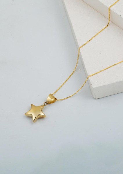 14 Ayar Altın Yıldız Kolye modelleri