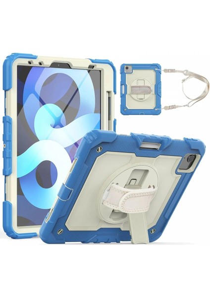 Bfs iPad Pro 11 (2020) Kılıf Strap New Tablet Kapak - Mavi