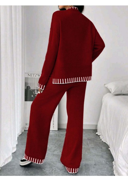 Yırtmaçlı Kazak Pantolon Alt-Üst Takım fiyatları