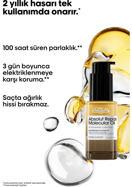 Absolut Repair Molecular Çift Fazlı Profesyonel Bakım Yağı 30 ml fiyatları