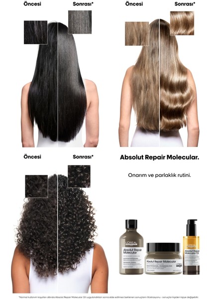 Absolut Repair Molecular Çift Fazlı Profesyonel Bakım Yağı 30 ml modelleri