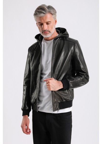 Arda Erkek Kapüşonlu Deri Mont fiyatları