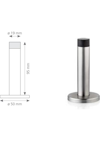 5 Adet Kapı Tamponu Stoper Duvara Monte Paslanmaz Inox 9,5 cm fiyatları