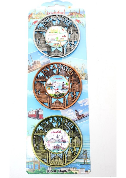 Istanbul Temalı Metal Magnet 3'lü Set ALK2891