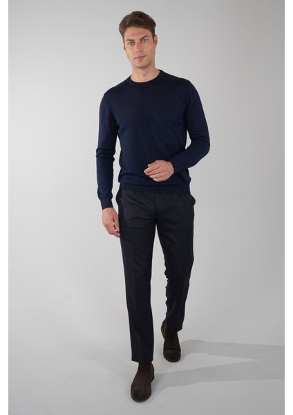 Erkek Yün Basic Yarım Balıkçı Yaka Triko Lacivert TR23KNOS23210_D39 indirimleri