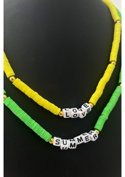 Ikili Kombin Summer Love Fimo Kolye (48+5cm) fiyatları