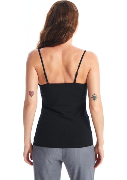 Lcw Dream Siyah U Yaka Düz Askılı Kadın Atlet fırsatları