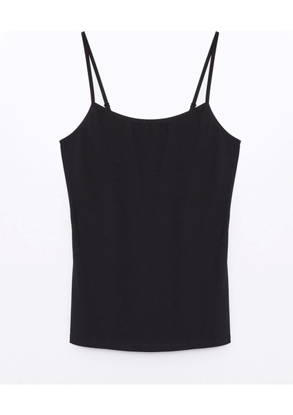 Lcw Dream Siyah U Yaka Düz Askılı Kadın Atlet indirimleri