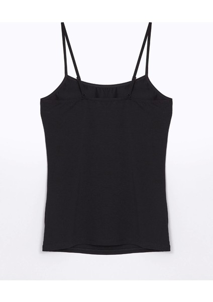 Lcw Dream Siyah U Yaka Düz Askılı Kadın Atlet