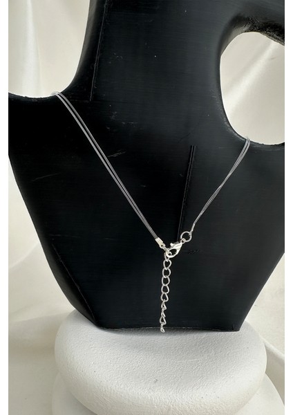 Yuvarlak Kristal Ikili Taşlı Görünmez Misina Kolye modelleri