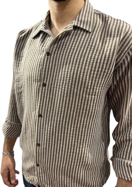 Lastman Erkek Çizgili Kahverengi modelleri