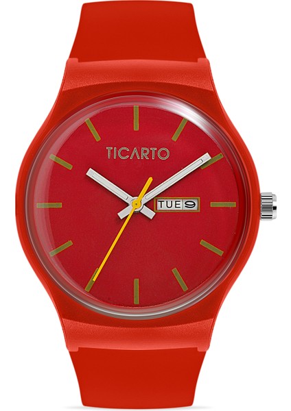 Unisex Slikon Kırmızı Kol Saati TCTSR004402S0198