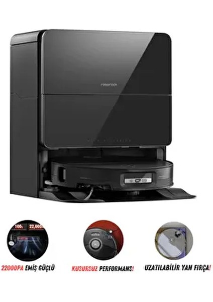 Saros 10 Akıllı Robot Süpürge ve Mop, 22.000PA Emiş Gücü, Engel Algılama, Dolaşmayan Ana Fırça