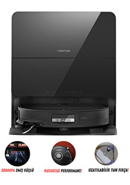 Saros 10 Akıllı Robot Süpürge ve Mop, 22.000PA Emiş Gücü, Engel Algılama, Dolaşmayan Ana Fırça