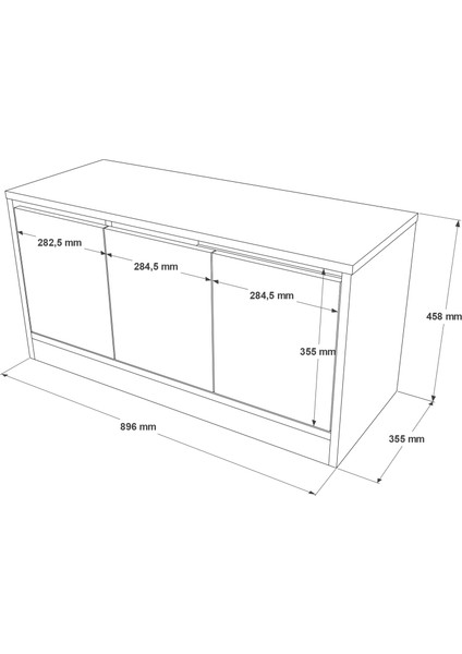 Puflu Minderli Oturaklı Aynalı Ayakkabılık Dolap 90CM Beyaz indirimleri