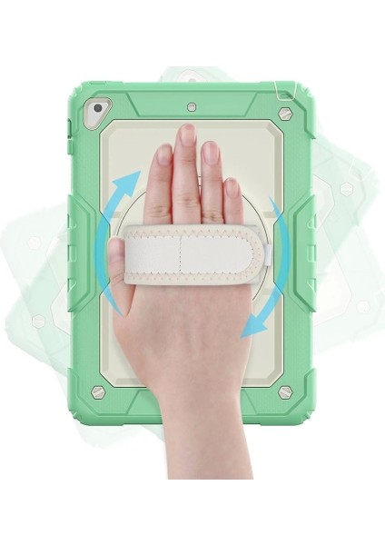 Bfs iPad 5 Air 9.7 Kılıf Strap New Tablet Kapak - Yeşil modelleri