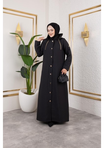 Edahan Kadın Büyük Beden Tam Boy Kapüşonlu Düğmeli Astarsız Kapitone Mont/ceket fiyatları