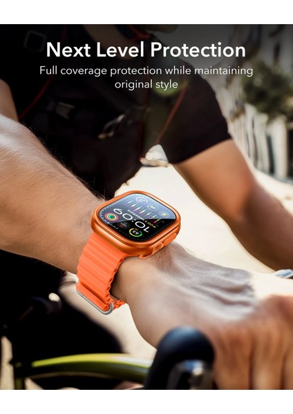 Apple Watch Ultra 49MM Armorite Protection Saat Kasası + 2 Adet Saat Cam Ekran Koruyucu Set modelleri