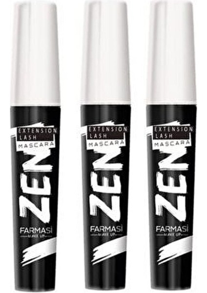 Zen Maskara Suya Dayanıklı Hacim Verici 3 Adet 8 ml Siyah Renk fiyatları
