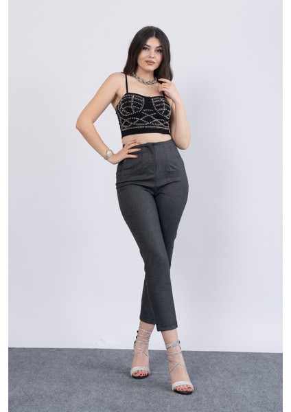 Trend Önü Pensli Zr Model Ekose Pantolon 30102 fırsatları