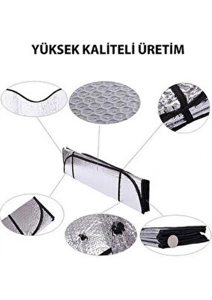 Araba Ön Cam Güneşlik Araç Oto Güneşlik Güneş Koruyucu Katlanabilir Vantuslu Araba Perdesi Önleyici