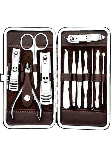 Profesyonel Çelik Manikür Pedikür Seti 12 Parça