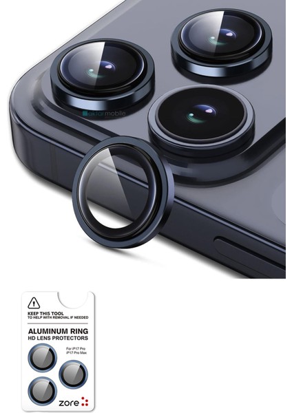 iPhone 17 Pro / 17 Pro Max Uyumlu Safir Kamera Lens Koruyucu Anti-Reftective Premium Temperli Cam