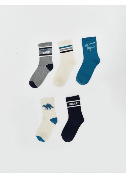 Lcw Kids Karişik Desenli Erkek Çocuk Soket Çorap 5'li