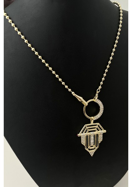 Serenay Özel Tasarım Taşlı Halka Şövalye Kolye(52 Cm) modelleri