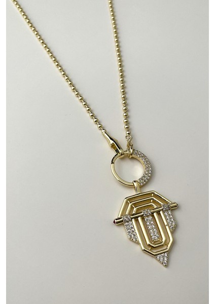 Serenay Özel Tasarım Taşlı Halka Şövalye Kolye(52 Cm) fırsatları