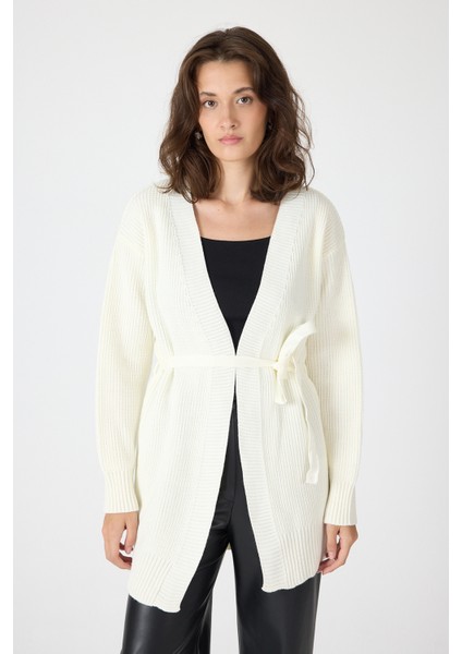 Natural Kuşaklı Örme Kadın Hırka 6905 fiyatları