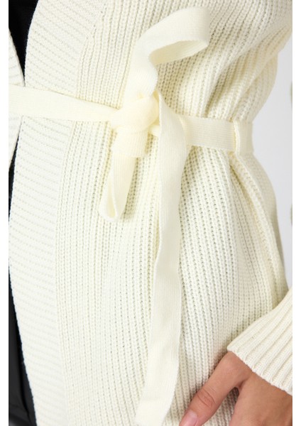 Natural Kuşaklı Örme Kadın Hırka 6905 indirimleri