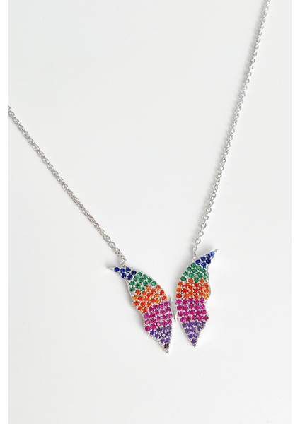 Multi Zirkon Taşlı Kelebek Kolye fiyatları