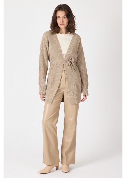 Vizon Kuşaklı Örme Kadın Hırka 6905 fırsatları