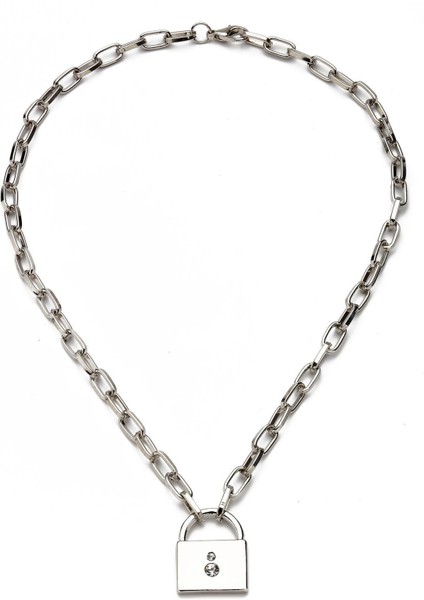 Kilit Detaylı Zincir Kolye