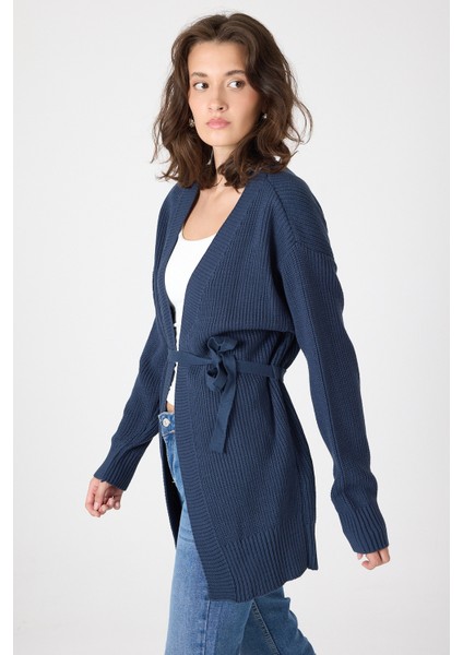 Laci Kuşaklı Örme Kadın Hırka 6905 modelleri