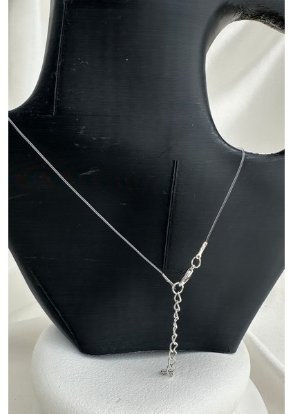 Tek Taşlı Kalp Detay Görünmez Misina Kolye modelleri