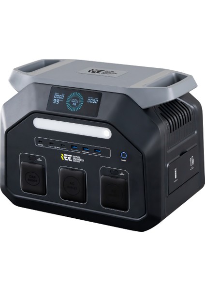 1024WH | 3600W Max. Lifepo4 Taşınabilir Güç Kaynağı Özel Aplikasyon Dahili Fener ve Kablo Seti +4000 Üstü Döngü %99.99 Bms Çoklu Çıkış | P1800 indirimleri