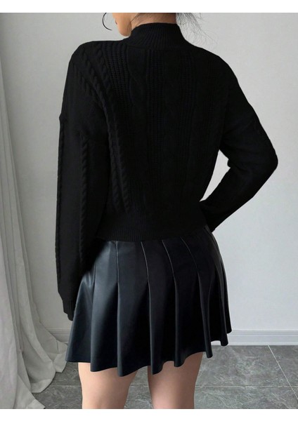 Örgülü Fiyonk Detaylı Triko Kazak fiyatları