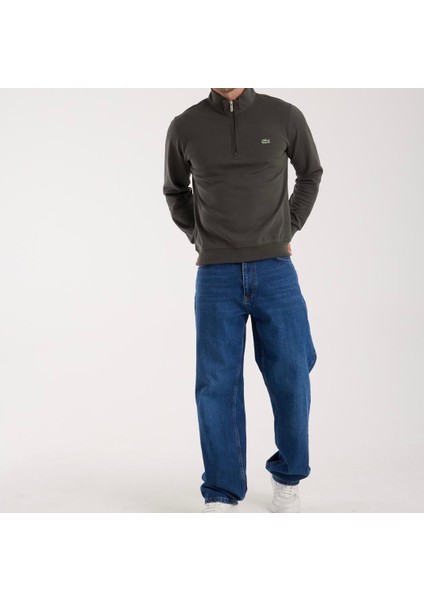 Fermuar Yaka Regular Fit Haki fırsatları