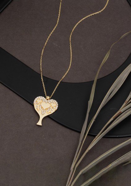 Kalpli Hayat Ağacı 14 Ayar Altın Kolye fırsatları