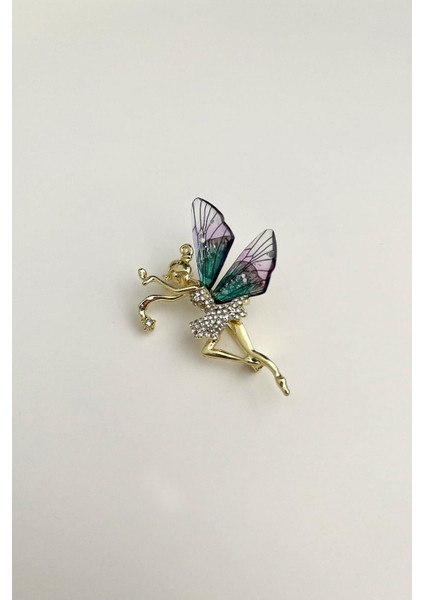 Mor Kanatlı Balerin Broş (Ölçü:5cm) fiyatları