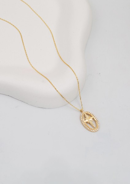 Kuzey Yıldızı Altın Kolye 14 Ayar modelleri