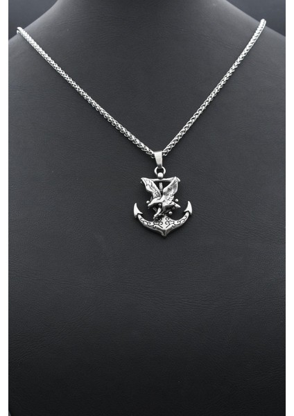 Çapa Dümen ve Kartal Figürlü Kolye Paslanmaz Çelik Zincir 902289 indirimleri