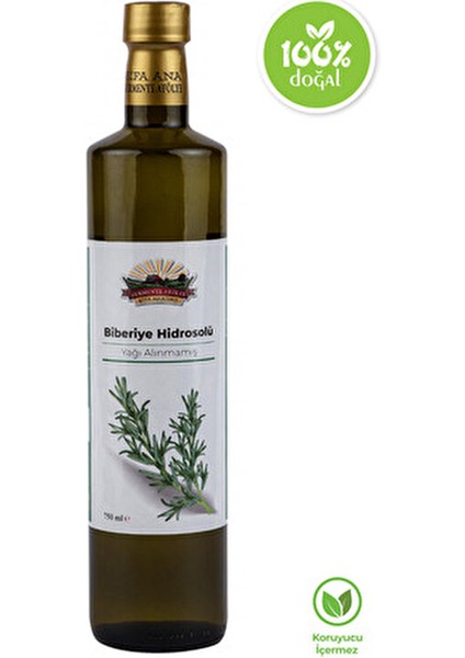 Biberiye Hidrosolü 750 ml Kimyasal Madde İçermeyen Serin Ortamda Saklanmalı fırsatları